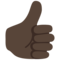 Thumbs Up - Black emoji on Google